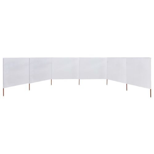 Paravent 6 panneaux Tissu 800 x 120 cm Blanc sable - Photo n°3; ?>