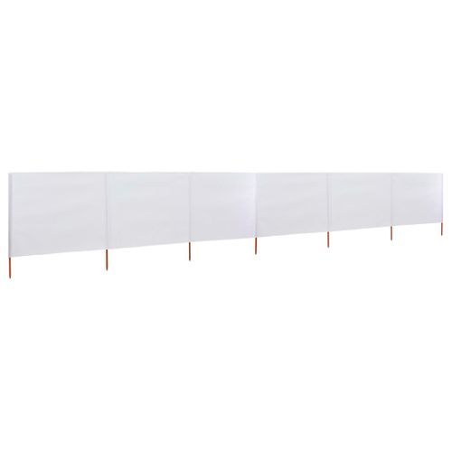 Paravent 6 panneaux Tissu 800 x 160 cm Blanc sable - Photo n°2; ?>