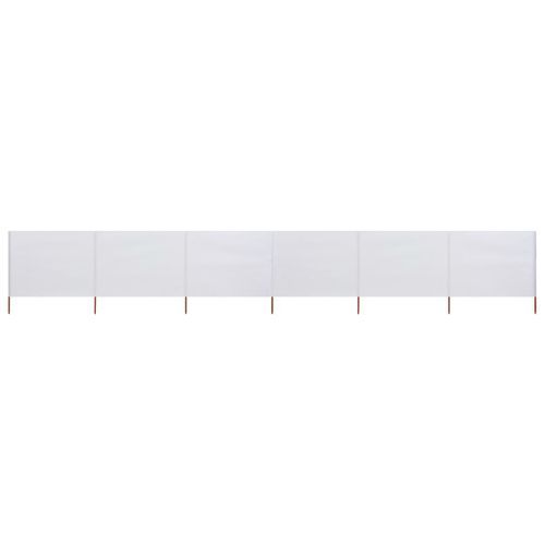 Paravent 6 panneaux Tissu 800 x 80 cm Blanc - Photo n°2; ?>