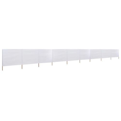 Paravent 9 panneaux Tissu 1200 x 120 cm Blanc sable - Photo n°2; ?>