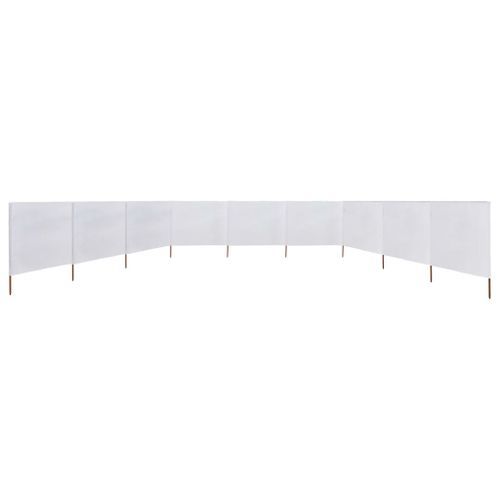 Paravent 9 panneaux Tissu 1200 x 120 cm Blanc sable - Photo n°3; ?>