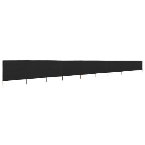 Paravent 9 panneaux Tissu 1200 x 120 cm Noir - Photo n°2; ?>