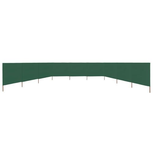 Paravent 9 panneaux Tissu 1200 x 120 cm Vert - Photo n°3; ?>