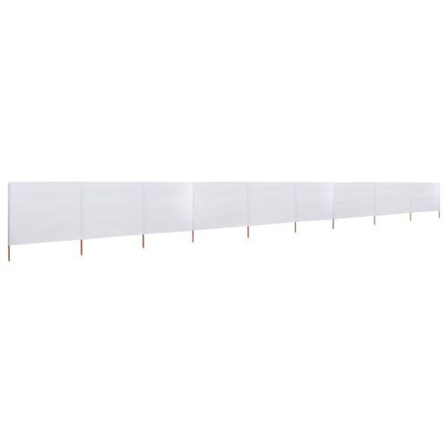 Paravent 9 panneaux Tissu 1200 x 160 cm Blanc sable - Photo n°2; ?>