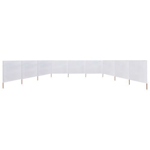 Paravent 9 panneaux Tissu 1200 x 160 cm Blanc sable - Photo n°3; ?>