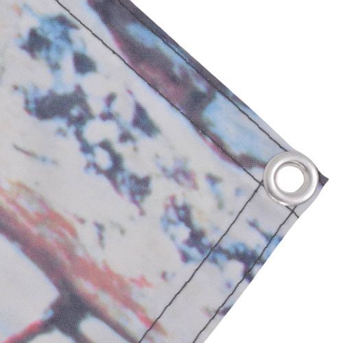 Paravent de balcon Tissu Oxford 90 x 400 cm Pierre - Photo n°2; ?>