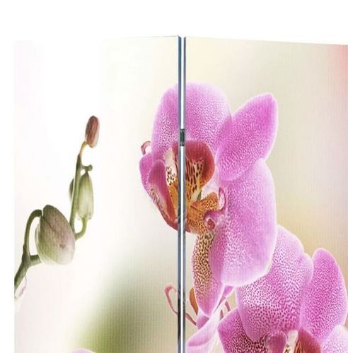 Paravent décoratif imprimé 4 volets bois Flowers - Photo n°3; ?>
