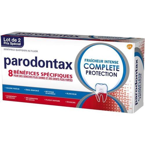 PARODONTAX Dentifrice Complete Protection Extra-Fresh - 2 tubes de 75 ml - Photo n°2; ?>