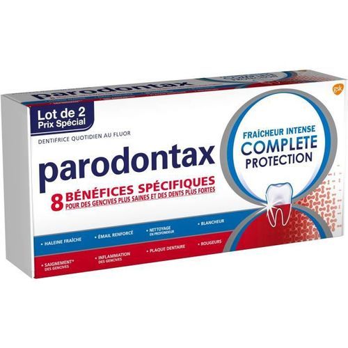 PARODONTAX Dentifrice Complete Protection Extra-Fresh - 2 tubes de 75 ml - Photo n°3; ?>