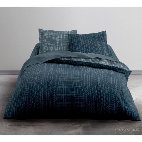 TODAY Parure De Lit 2 Personnes 220X240 Coton Imprime Bleu Graphique SUNSHINE 8 Parure de lit 2 personnes 220X240 Coton imprime bleu Graphique SUNSHINE - Photo n°2; ?>