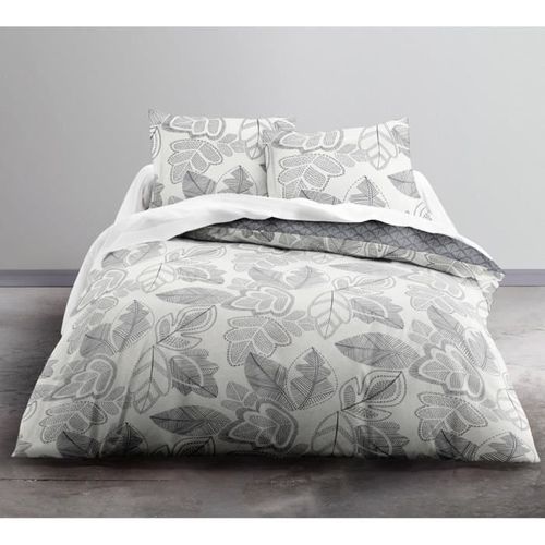 Parure de lit 2 personnes 240X260 Coton imprime beige Floral SUNSHINE - Photo n°2; ?>