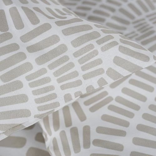 Parure de lit Mawira - 2 personnes - 260 x 240 cm - 100% coton - Beige Motif Ethnique - TODAY - Photo n°3; ?>