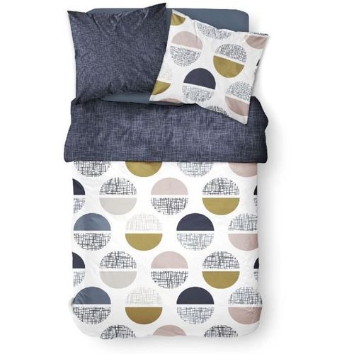 Parure de lit - Sunhine 7.47 - 220 x 240 cm - 100% coton - Imprimé géométrique - TODAY - Photo n°2; ?>