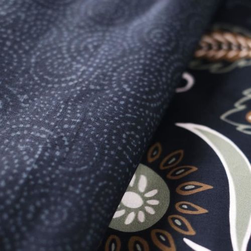 Parure de lit Sunshine - 2 personnes - 220 x 240 cm - 100% coton - Bleu et blanc Motif Floral - TODAY - Photo n°2; ?>