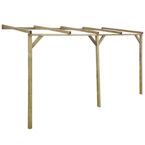 Pergola à appentis 2 x 4 x 2,2 m Bois - Photo n°2; ?>