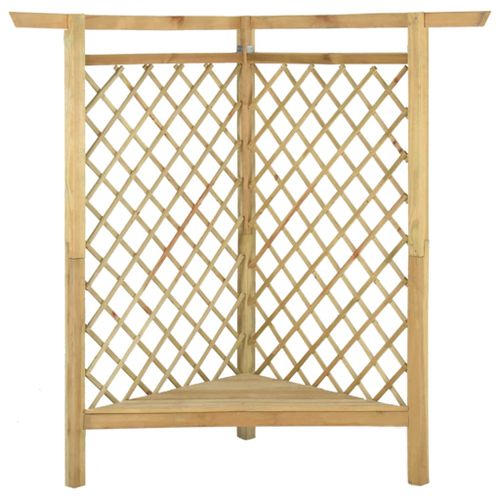 Pergola d'angle avec banc 166x81x174 cm Bois de pin imprégné - Photo n°3; ?>