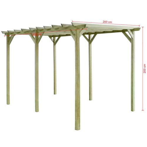 Pergola de jardin 4 x 2 x 2 m Bois de pin imprégné - Photo n°3; ?>