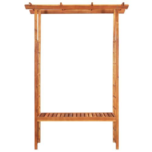 Pergola de jardin avec banc Bois d'acacia massif 143x50x198 cm - Photo n°2; ?>