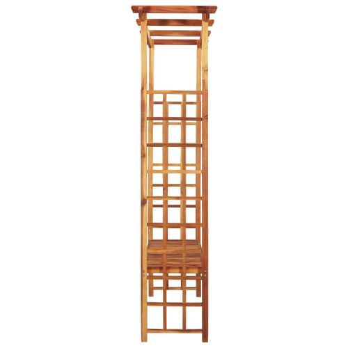 Pergola de jardin avec banc Bois d'acacia massif 143x50x198 cm - Photo n°3; ?>