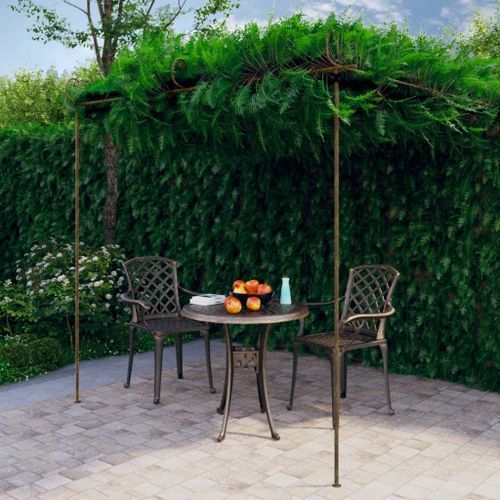 Pergola de jardin Marron antique 3x3x2,5 m Fer - Photo n°2; ?>