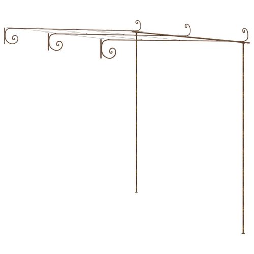 Pergola de jardin Marron antique 3x3x2,5 m Fer - Photo n°2; ?>