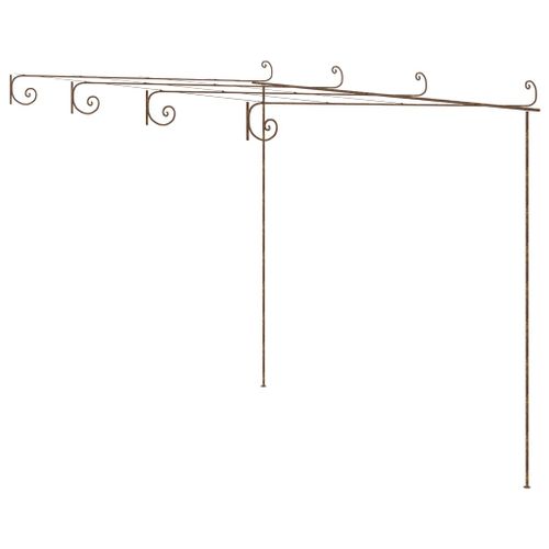 Pergola de jardin Marron antique 4x3x2,5 m Fer - Photo n°2; ?>