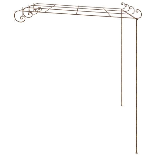 Pergola de jardin Marron antique 4x3x2,5 m Fer - Photo n°3; ?>