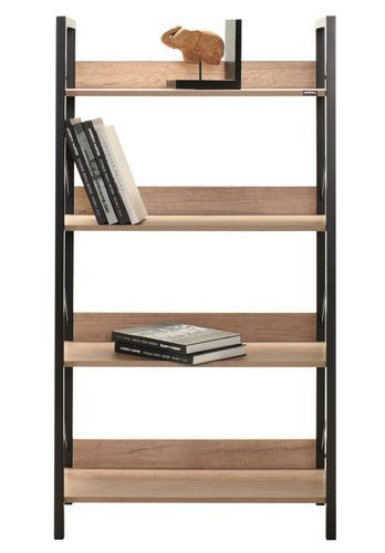 Pétaite étagère bibliothèque bois clair et métal noir Biba 73 cm - Photo n°2; ?>