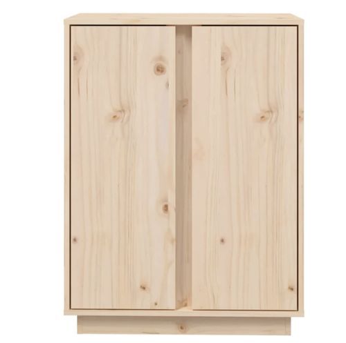 Petit buffet 2 portes en bois massif de pin Romane – Style classique et fonctionnel - Photo n°3; ?>