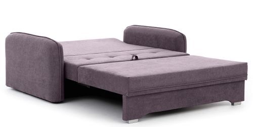 Petit canapé convertible original tissu violet Lany 155 cm - Photo n°3; ?>