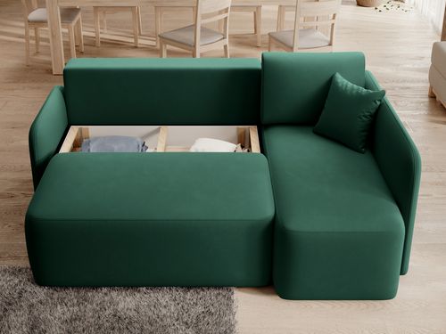 Petit canapé d'angle convertible 3 places tissu Takin 206 cm - Photo n°2; ?>