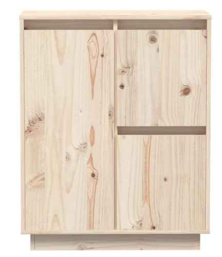 Petit meuble de rangement 3 portes en bois massif de pin – Collection Vizion - Photo n°3; ?>