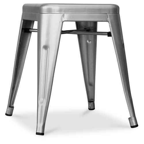 Petit tabouret industriel acier brillant renforcé Kalax 45 cm - Haut de gamme - Photo n°2; ?>