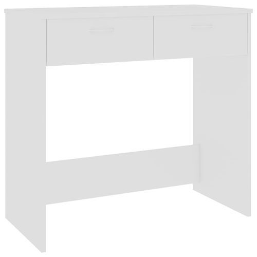 Petite console fixe avec 2 tiroirs blanche 80x40x75 cm - Photo n°3; ?>