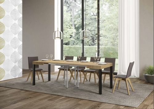 Petite table carrée extensible 90x90/246 cm Karry - Photo n°3; ?>