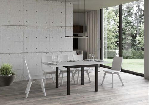 Petite table carrée pliante 90x90/180 cm Dova - Photo n°3; ?>