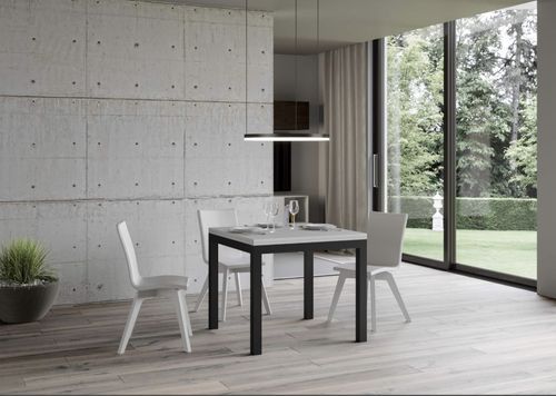 Petite table carrée pliante 90x90/180 cm Dova - Photo n°2; ?>