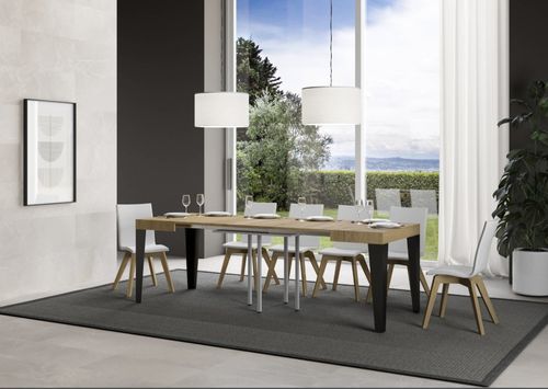 Petite table extensible carrée 90x90/246 cm Flavio - Photo n°3; ?>