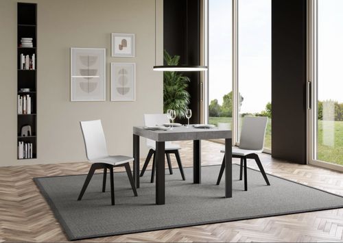 Petite table extensible carrée 90x90/246 cm Liva - Photo n°2; ?>