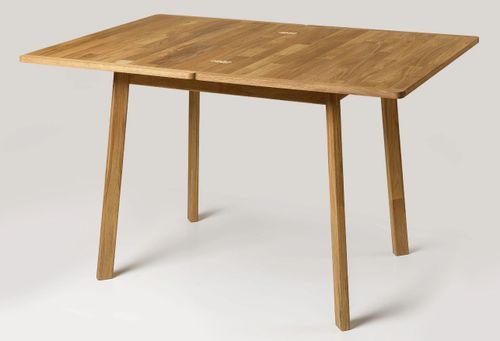 Petite table extensible en bois de chêne massif Larry 90/130 cm - Photo n°3; ?>