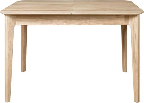 Petite table rectangulaire extensible 120 à 160 cm en bois de chêne blanchi Franka - Photo n°3; ?>