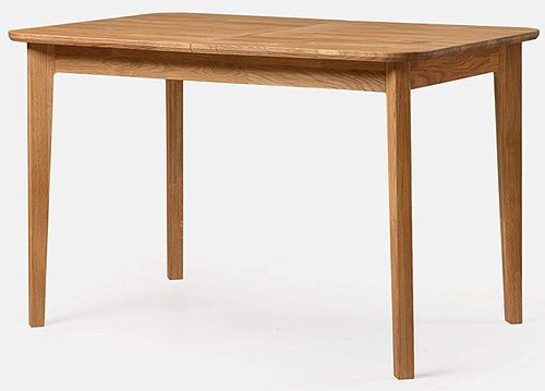 Petite table rectangulaire extensible 120 à 160 cm en bois de chêne massif Franka - Photo n°2; ?>