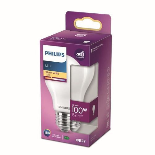 Philips ampoule LED Equivalent 100W E27 Blanc chaud Non dimmable, Plastique - Photo n°2; ?>