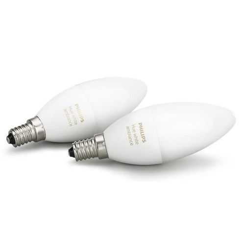 PHILIPS HUE Pack de 2 ampoules White Ambiance flamme E14 - Photo n°3; ?>