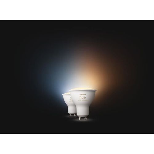 PHILIPS Hue White Ambiance Ampoules LED connectées GU10 Compatible Bluetooth - Pack de 2 - Photo n°3; ?>