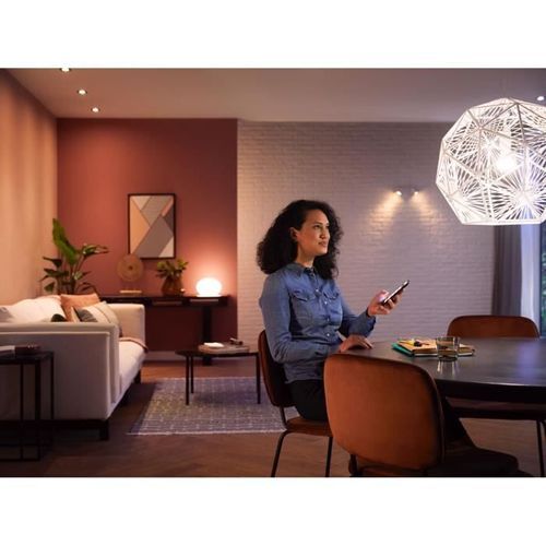 PHILIPS Hue White - Ampoule LED connectée E27 - 9,5W équivalent 75W - Compatible Bluetooth - Photo n°2; ?>