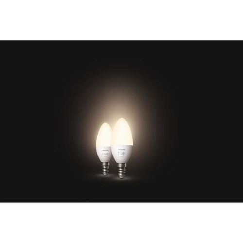 PHILIPS Hue White - Ampoules LED connectées E14 - Compatible Bluetooth - Pack de 2 - Photo n°3; ?>