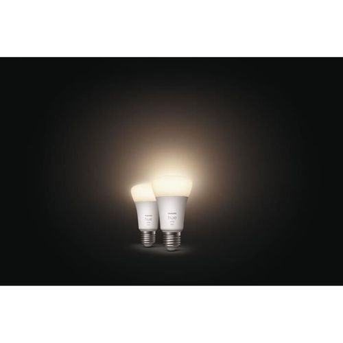 PHILIPS Hue White Ampoules LED connectées E27 - Compatible Bluetooth pack de 2 - Photo n°3; ?>