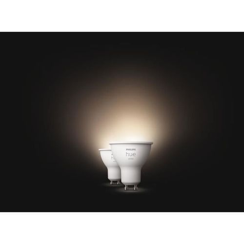 PHILIPS Hue White ampoules LED connectées GU10 - Compatible Bluetooth - Pack de 2 - Photo n°3; ?>