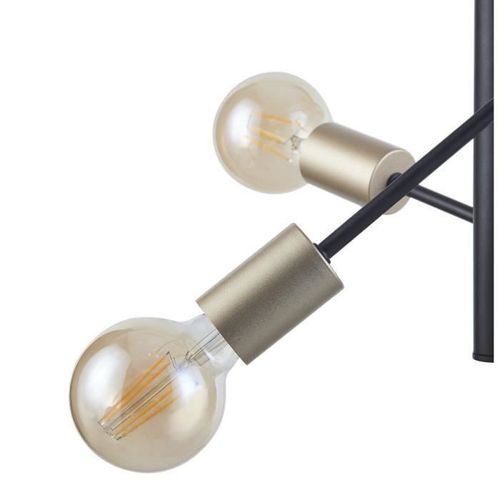 PHoeNIX Suspension 3 bras - Ø46 x H150 cm - Métal - Noir - Ampoules LED fournies (x6) - Photo n°3; ?>